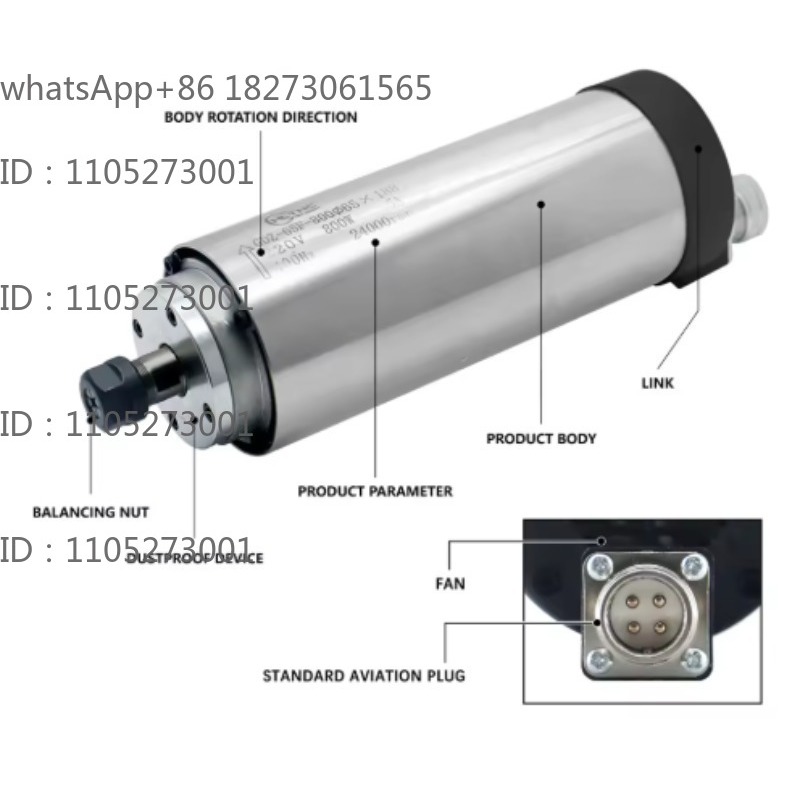 Moteur de broche rond refroidi - Cnc Spindle Motor avis et prix